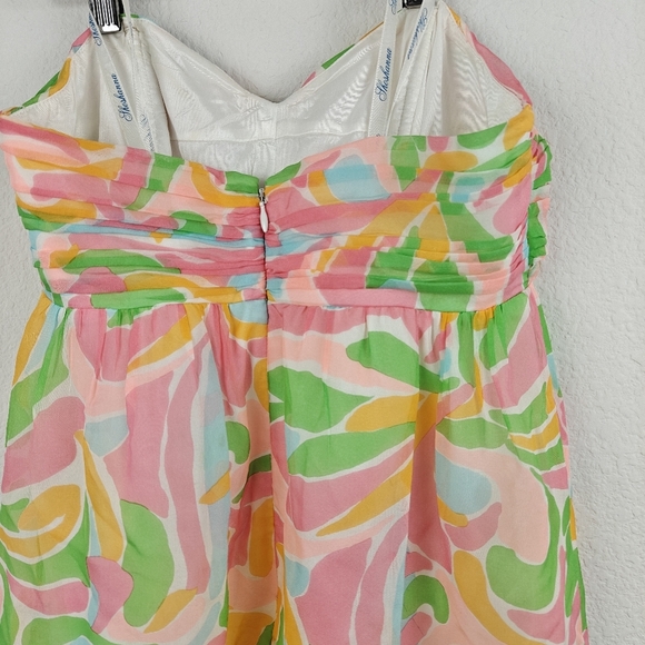 Shoshanna 100% Silk Strapless Floral Mini Summer Dress Size 0 Women's - Picture 10 of 13